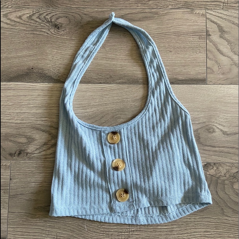 TEEN GIRL S HALTER CROP TOP